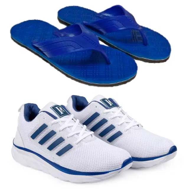 Combo of Flipflops with Sports Shoes for Men, Set of 2 (Multicolor, 6)