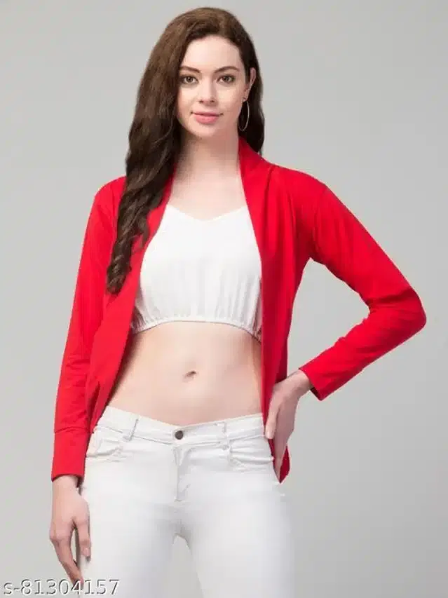 Full Sleeves Shurg for Women (Red, S)