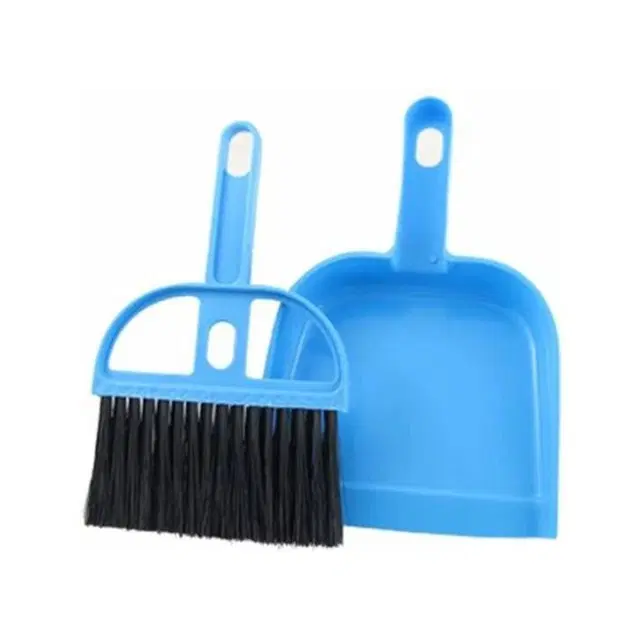 Dustpan and Brush Set | Hand Broom Cleaning Tool for Table, Desk, Car Kitchen | Animal Waste Dusting (Pack of 1) Assorted