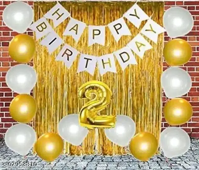 Birthday Party Decoration Kit, Multicolor, Set of 34