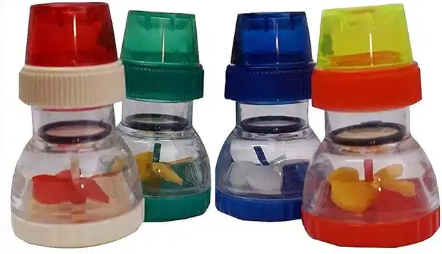 Small Plastic 360 Degree Rotatable Shower Head Faucet, Pack of 4, Multicolor, PI-40