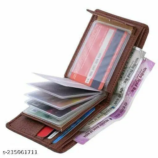Faux Leather Wallet for Men (Multicolor)
