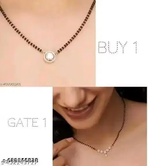Single Strand Mangalsutra 18 inch for Women, Pack of 2