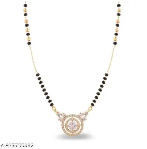 White Single Strand Mangalsutra for Women (Free Size)