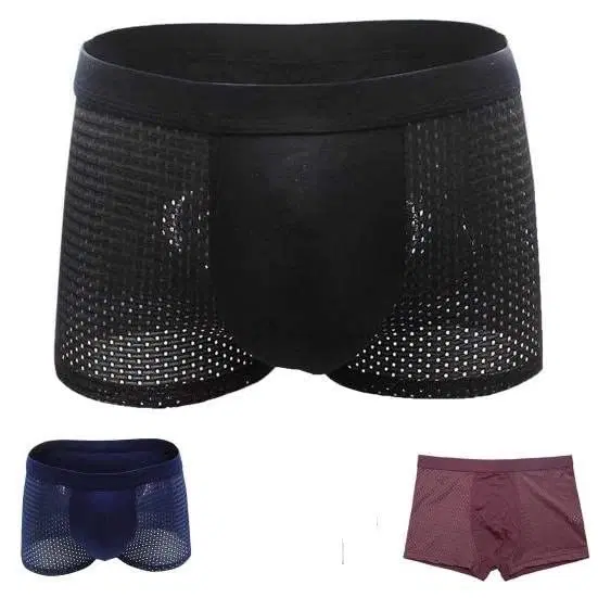 Lycra Solid Trunks for Men, Assorted, Pack of 3 (M)