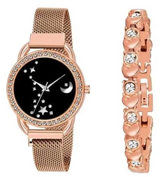 Analog Watch For Womens (Rose Gold) (WS-364)