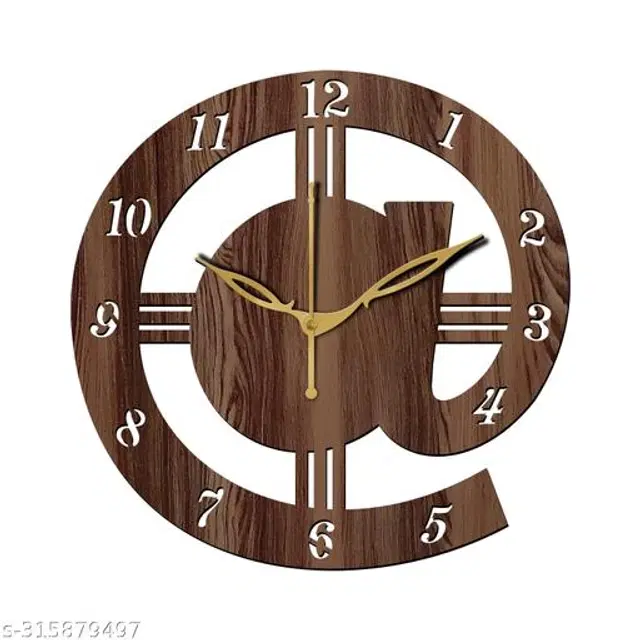 Wooden Wall Clock, Brown