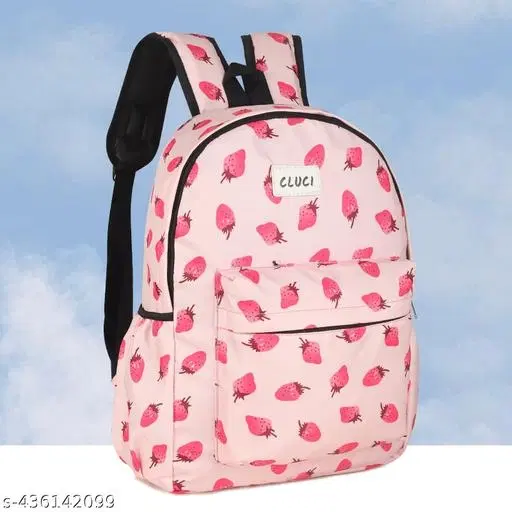 Canvas Backpack Bag, Pink