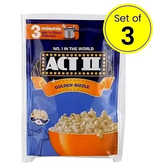 Act II IPC Golden Sizzle 3X37.5 g (Pack of 3)