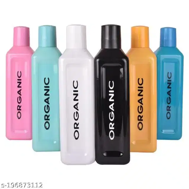 Water Bottle Set, Multicolor, 1000 ml, Pack of 6