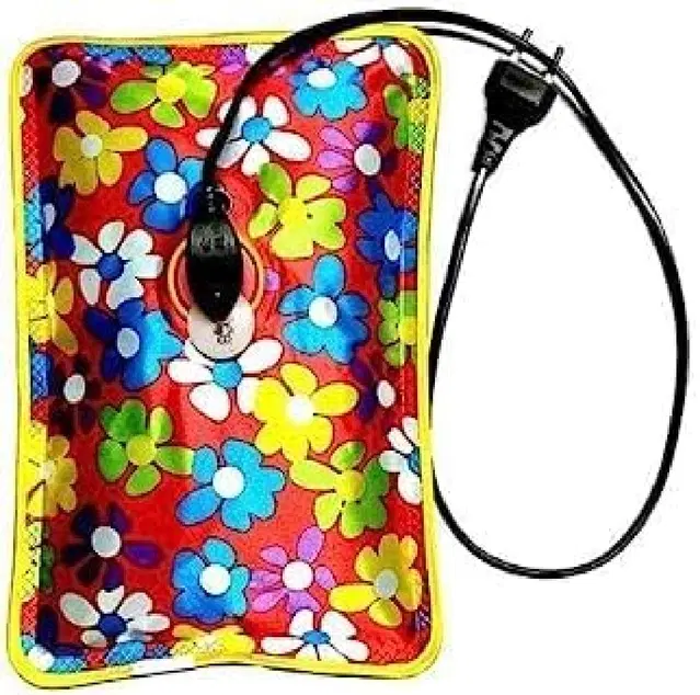 Electric Hot Water Bag for Body Pain Relief, Multicolor, 1 L