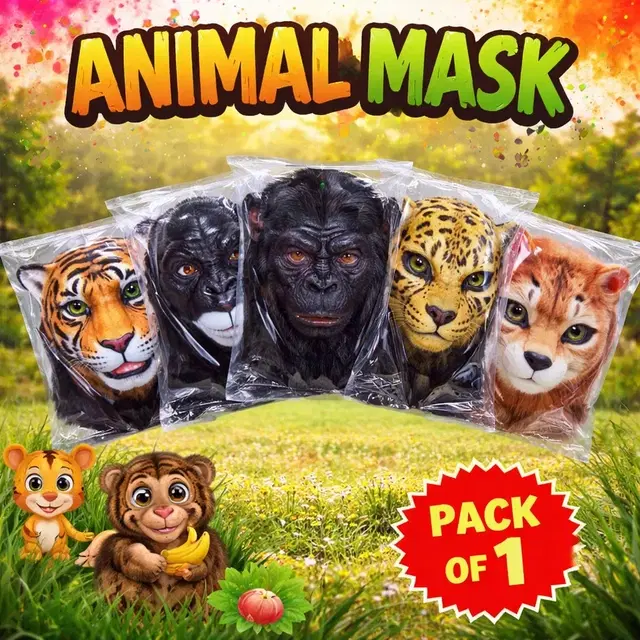 Animal Face Mask (Pack of 1) Multicolor