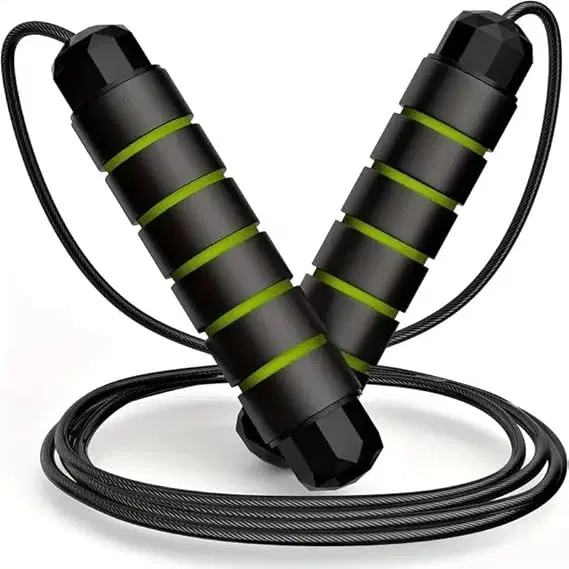 Pvc Skipping Rope, Green & Black