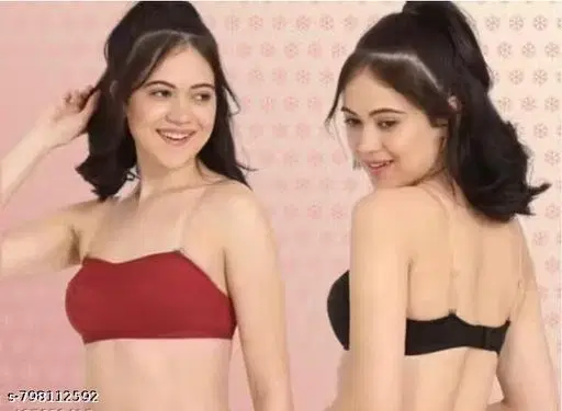 Cotton Everyday Bra for Women, Pack of 2 (Multicolor, S)
