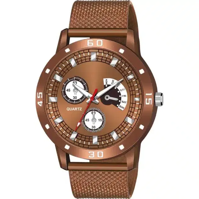Analog Watch for Men (Brown)
