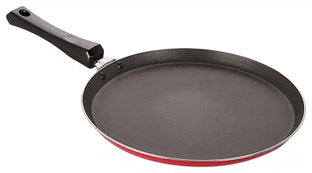Non Stick Aluminium Flat Tawa, Red, 28 cm