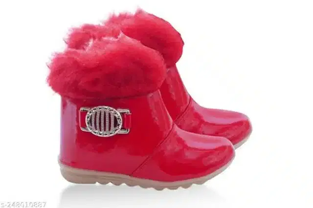 Boots for Girls (Red, 6-6.5 Years)