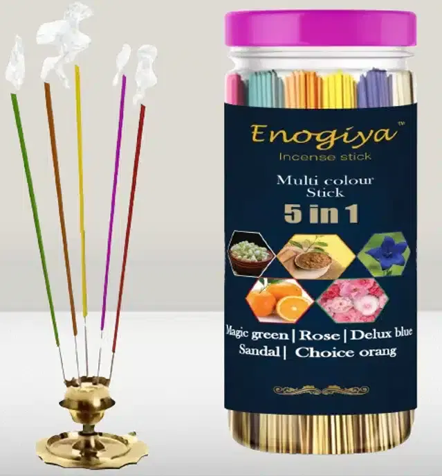 Premium Fragrance Yoga & Pooja Agarbatti, Multicolour, Set of 1