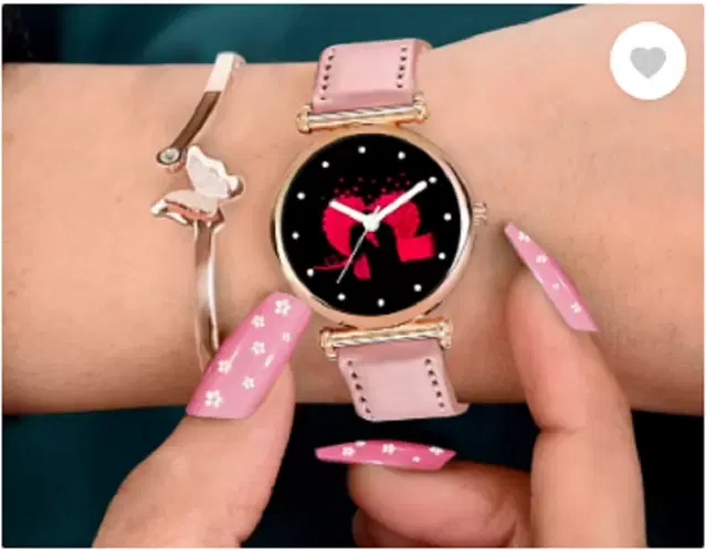 Analog Watch for Women & Girls (Peach)