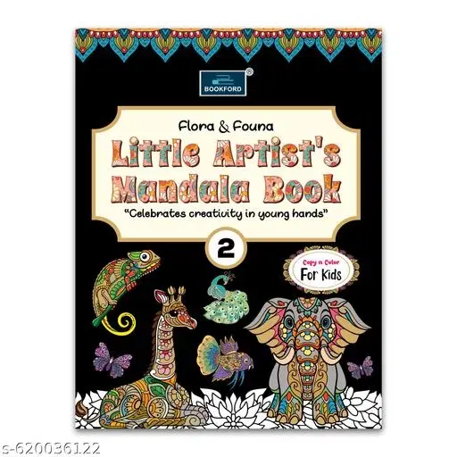 Little Artist’s Mandala Book 2 – Flora & Fauna Edition for Kids | Creative Mandala Colouring Book for Children | Boosts Focus, Imagination & Fine Motor Skills | Perfect Birthday Gift & Homeschooling Activity