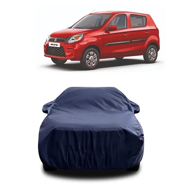 Car Cover For Maruti Suzuki Alto 800, With Mirror Pockets, Blue