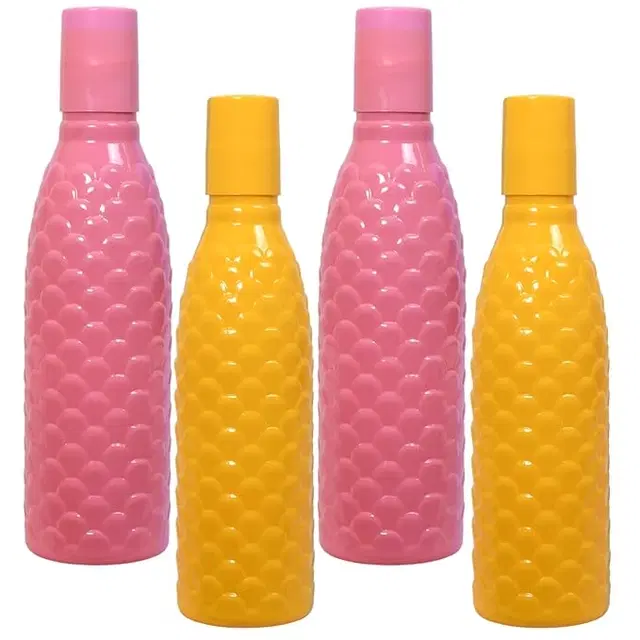 Plastic Water Bottles, Multicolor, 500 ml, Pack of 4