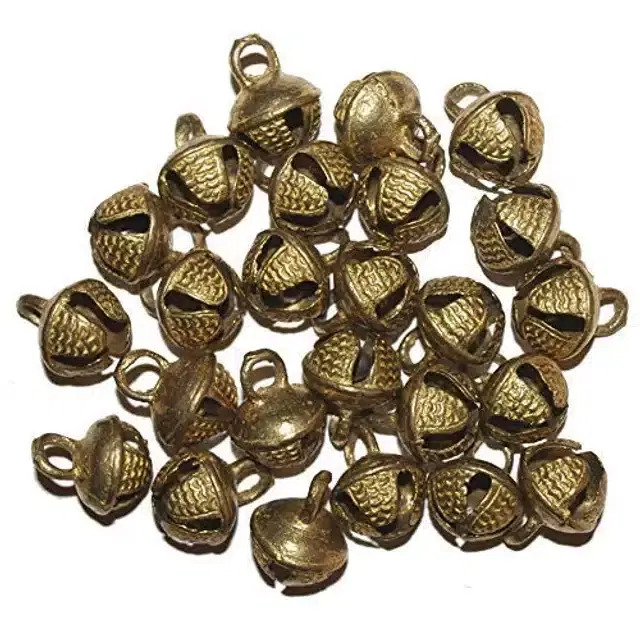 Metal Ghungroo Bells, Brass, Pack of 50