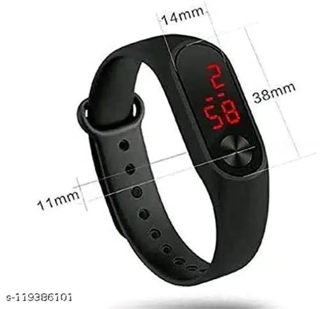 Digital Watch for Unisex (Black)