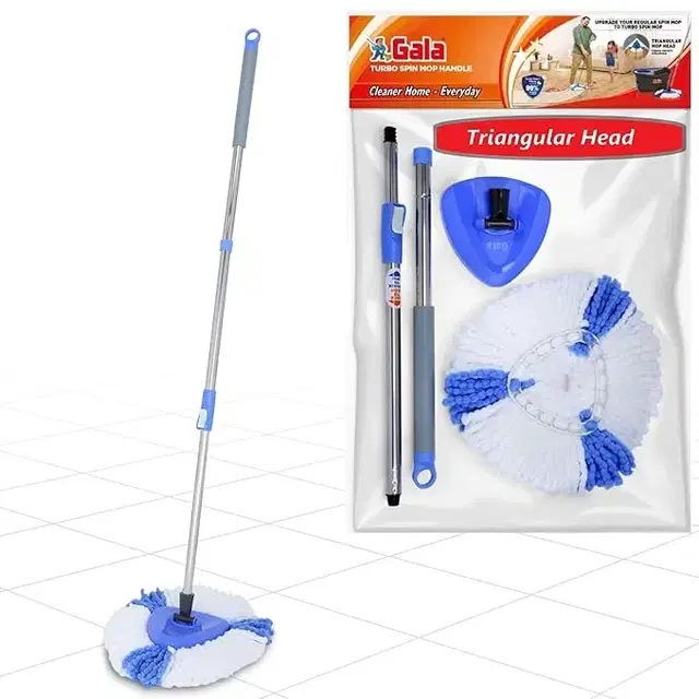 Gala Turbo Triangular Spin Mop Handle with Refill