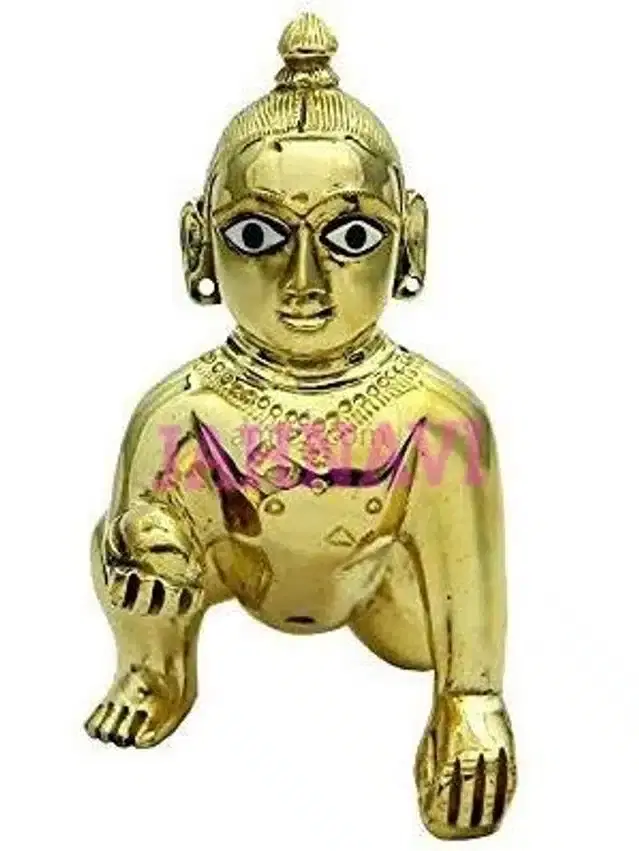 BHARDWAJ RETAILS Latest Laddu Gopal Brass Idol, Assorted, Pack of 1, BR20