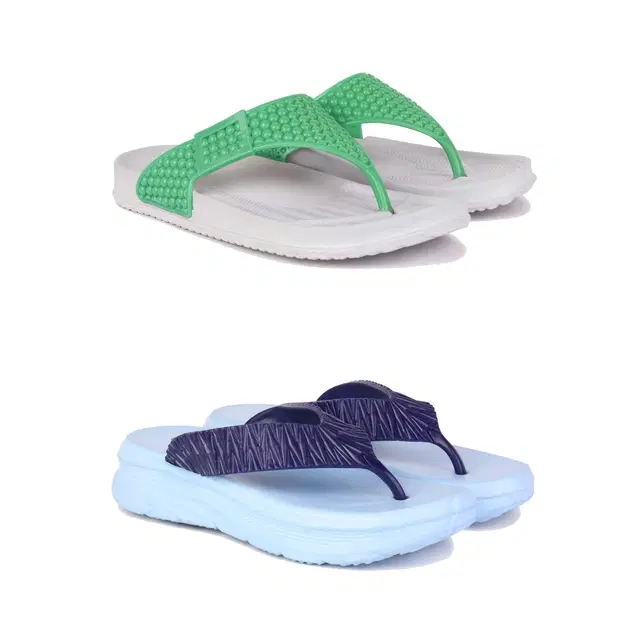 Slippers for Women, Pack of 2 (Multicolor, 7)