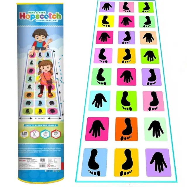 Hand and Feet Play Floor Game for Kids (Pack of 1, Multicolor)