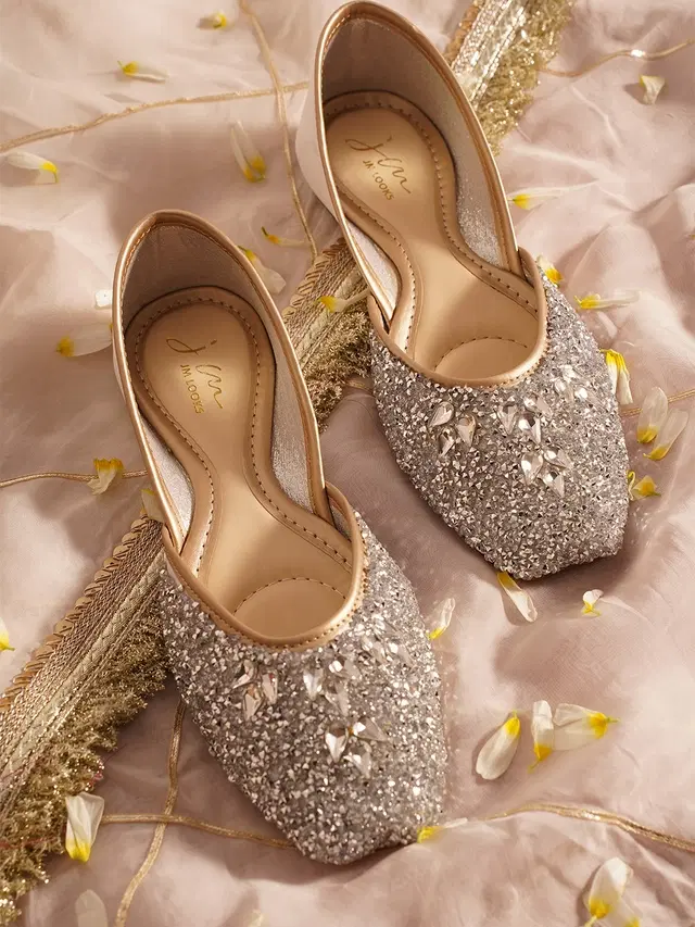 JM Looks Stylish Heels for Women (White, 8)