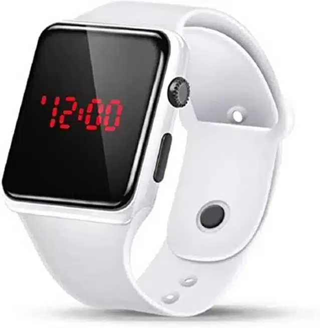Digital Watch for Boys & Girls (White)