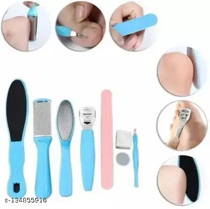 Foot File Set- Dead Hard Skin Callus Remover, Portable Scraper Pedicure Kit set Tools,Foot Care Too (150 g, Set of 8)