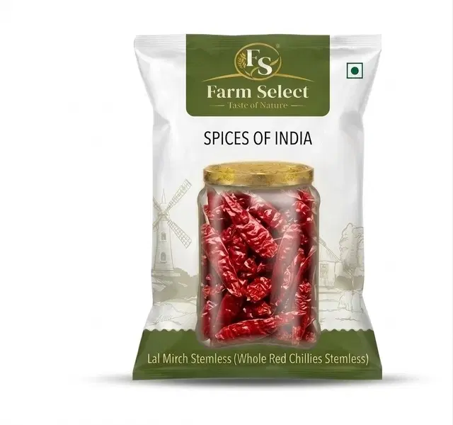 Farm Select Lal Mirch Sabut (Without Stem) 50 g