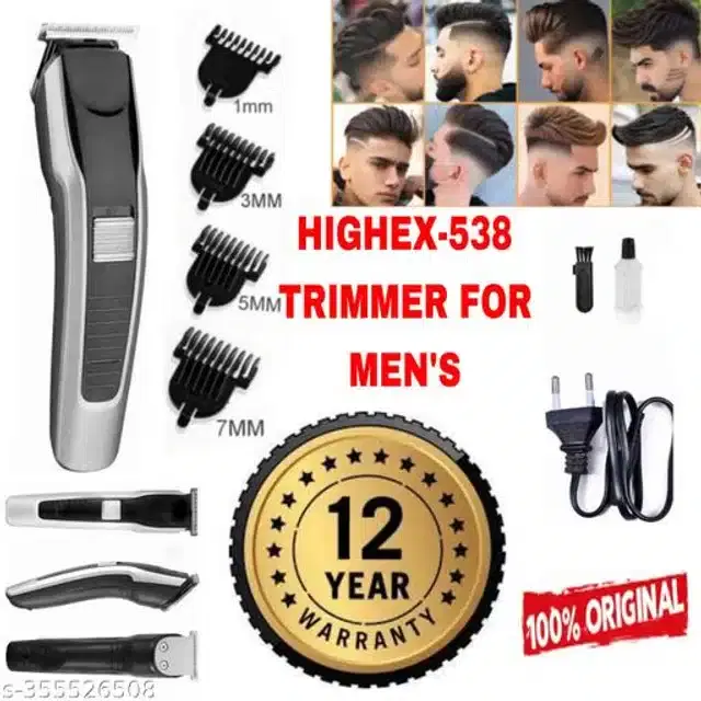 Rechargeable Trimmer for Men, Black
