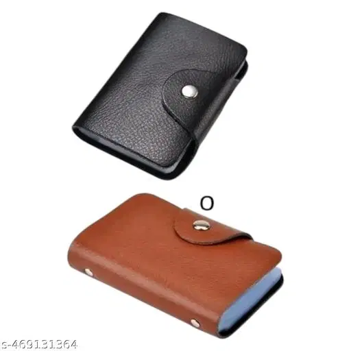 Leather Card Holder, Multicolor, Pack of 2