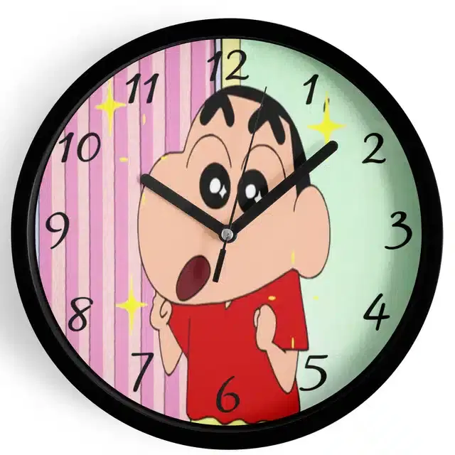 Shinchan Analog Wall Clock, Multicolor, 7 Inches