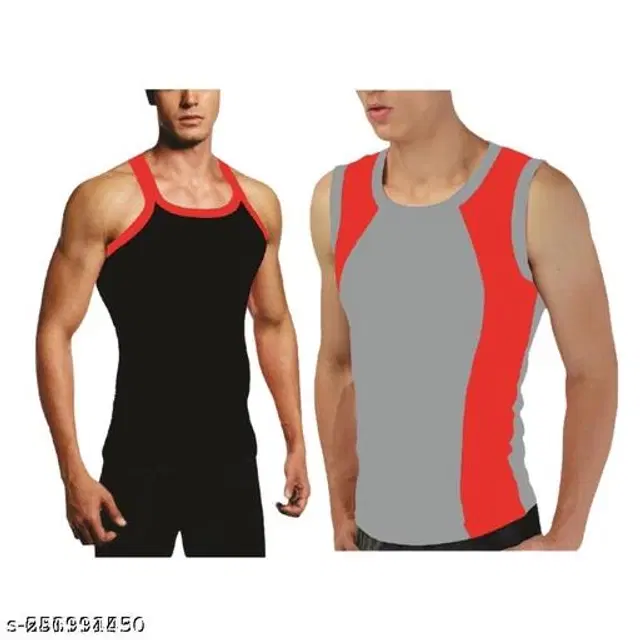 Cotton Vests for Men, Pack of 2 (Multicolor, XS)