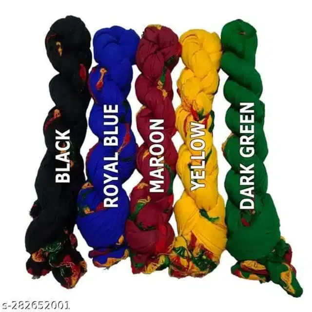 Dupatta for Women, Pack of 5 (Multicolor, 2 m)
