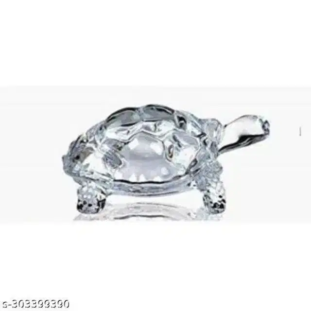 Feng Shui Crystal Turtle Showpiece, Transparent