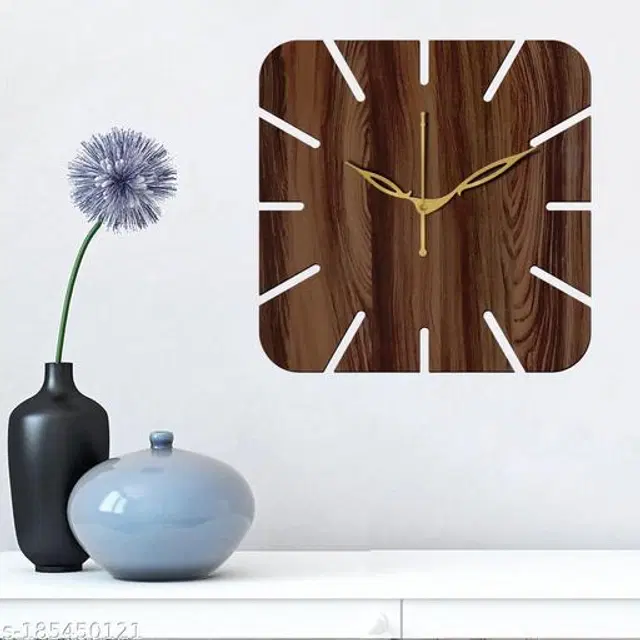 Wooden Wall Clock, Brown