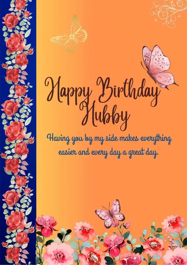 Birthday Greeting Card for Husband, Multicolor