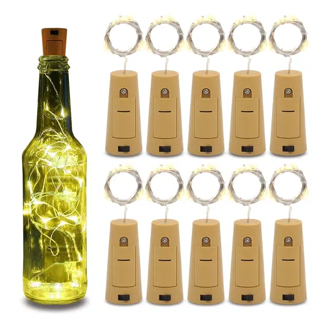 Wine Bottles Cork String Lights - Battery Powered - Warm Light –, Packs of 8