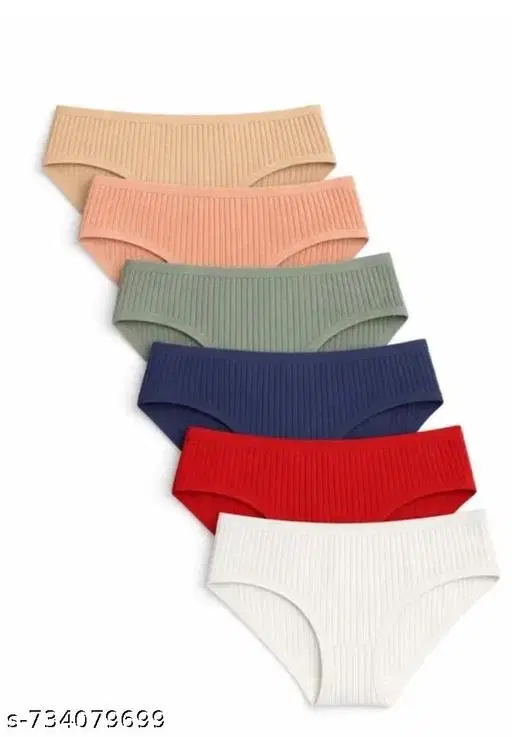 Nylon Briefs for Women, Multicolour, Pack of 6 (XXS)