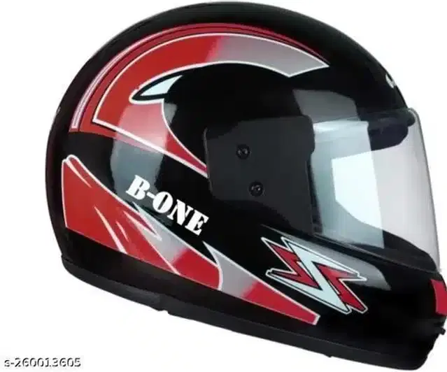 Full Face Helmet For Men & Women, Black & Red