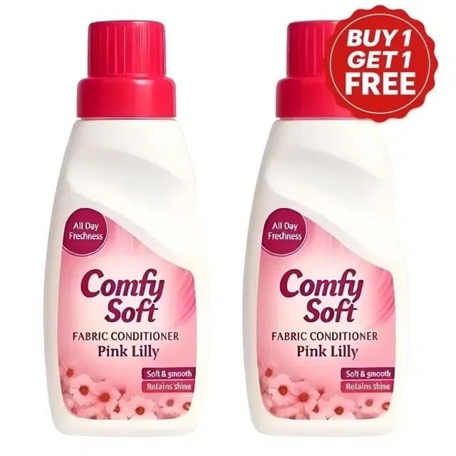 Comfy Soft Fabric Coditioner Pink Lily 2X200 ml (Buy 1 Get 1 Free)