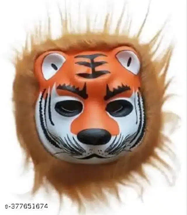 Tiger Face Mask for Holi, Multicolor