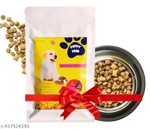 Combo of Dog/Puppy Dry Food 450g with 750ml Dog Feeding Bowl,(Pack Of 1)
